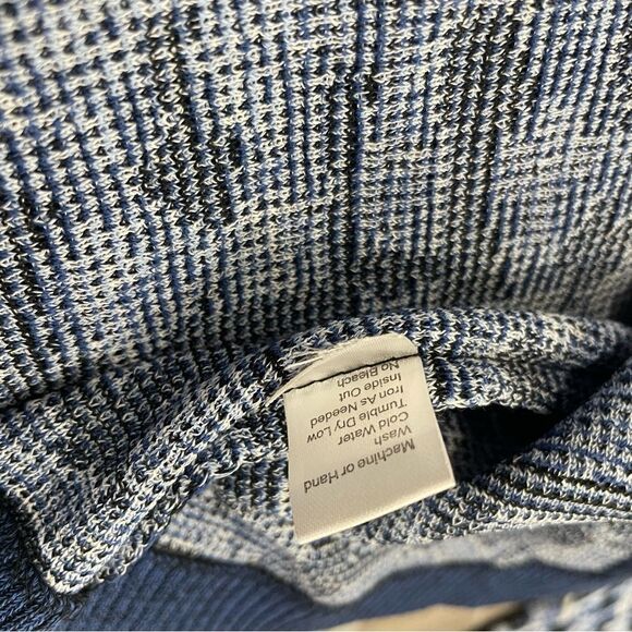 NWT MING WANG long sleeve herringbone jacket in blue - S/6 - Picture 5 of 6